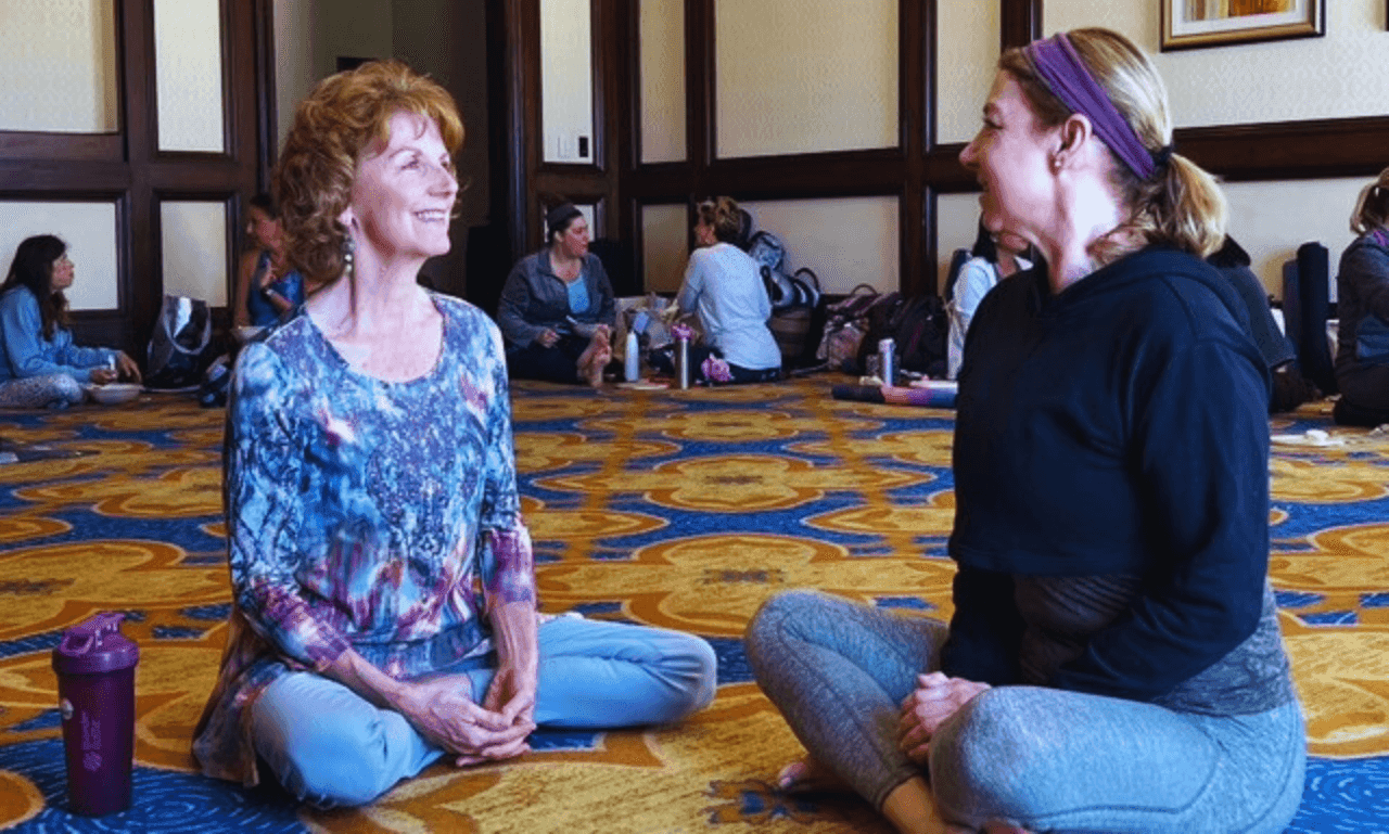 Cindy at a women's retreat